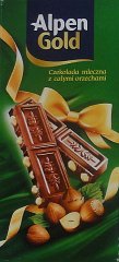 Alpen Gold srednie pion kokarda oble mleczna z calymi orzechami